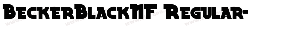 BeckerBlackNF Regular字体转换